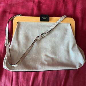 Kate Spade Bag, Beige with Wooden Trim